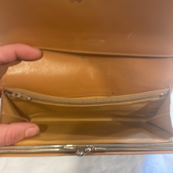 Celine CELINE Long Wallet Triomphe Macadam Pattern Folded Women's PVC Brown Tan - Picture 6 of 10